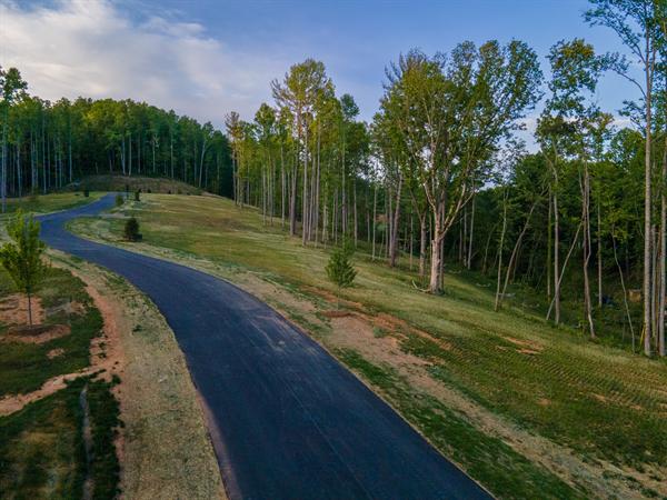 Aerial view of Homesite One at Harris Cove