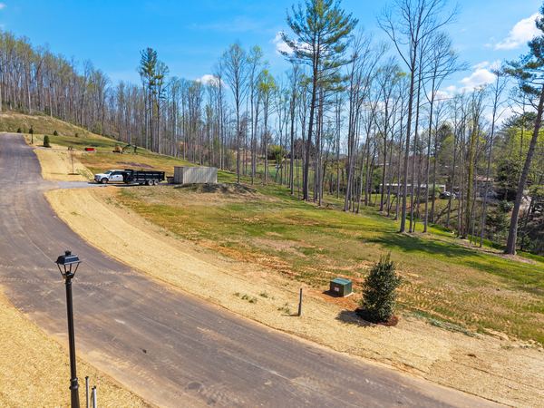 Aerial view of Homesite Three at Harris Cove