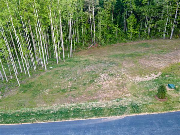 Aerial view of Homesite Six at Harris Cove