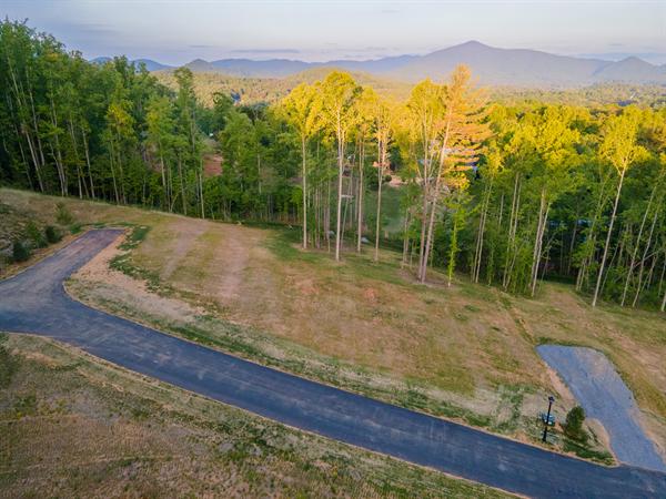 Aerial view of Homesite Seven at Harris Cove