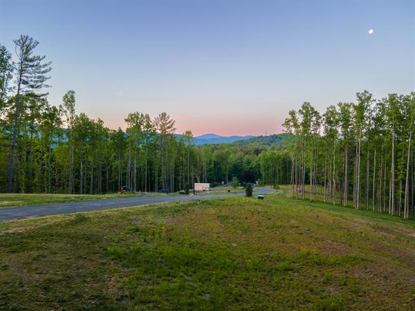 Aerial view of Homesite Eight at Harris Cove